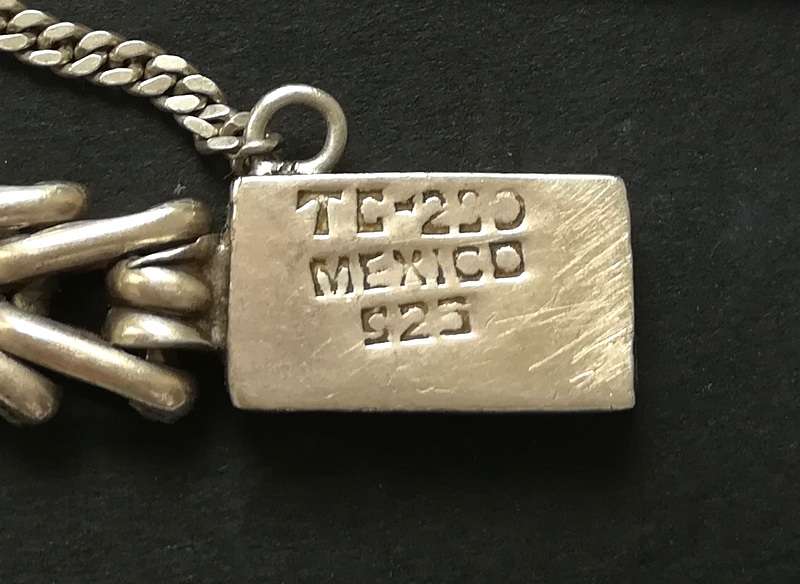 STERLING SILVER MEXICO BRACELET 200MM 26.7 GRAMS
