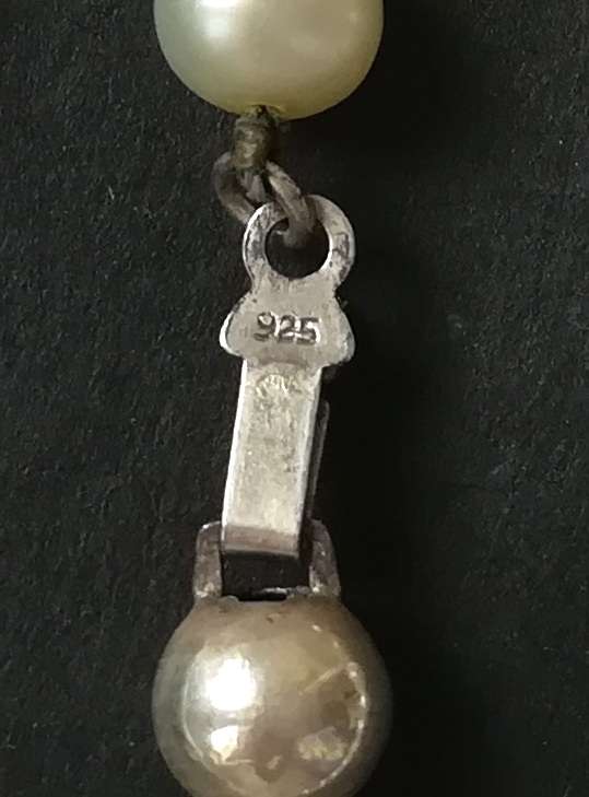 STRING CULTURED PEARLS STERLING SILVER CLASP 450MM X 5MM