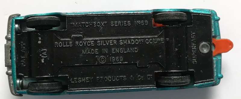 MATCHBOX SERIES NO.69 ROLLS ROYCE SILVER SHADOW COUPE