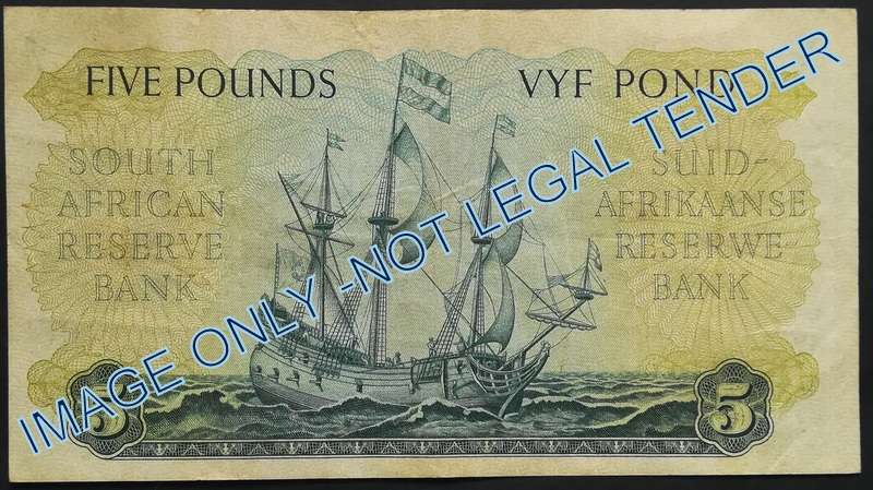 MH DE KOCK 1949 5 POUNDS NOTE C9