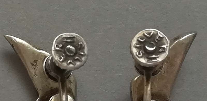 STERLING SILVER AND MARCASITE EARRINGS 6X20MM 4.6 GRAMS
