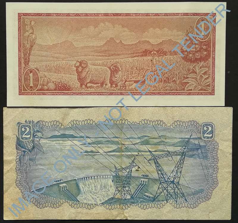 T W DE JONGH 1 + 2 RAND 2ND ISSUE (2 NOTES)