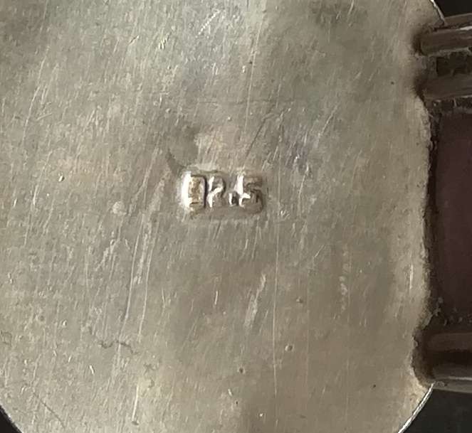 STERLING SILVER PENDANT WITH CORAL 30X25MM 13.6GRAMS