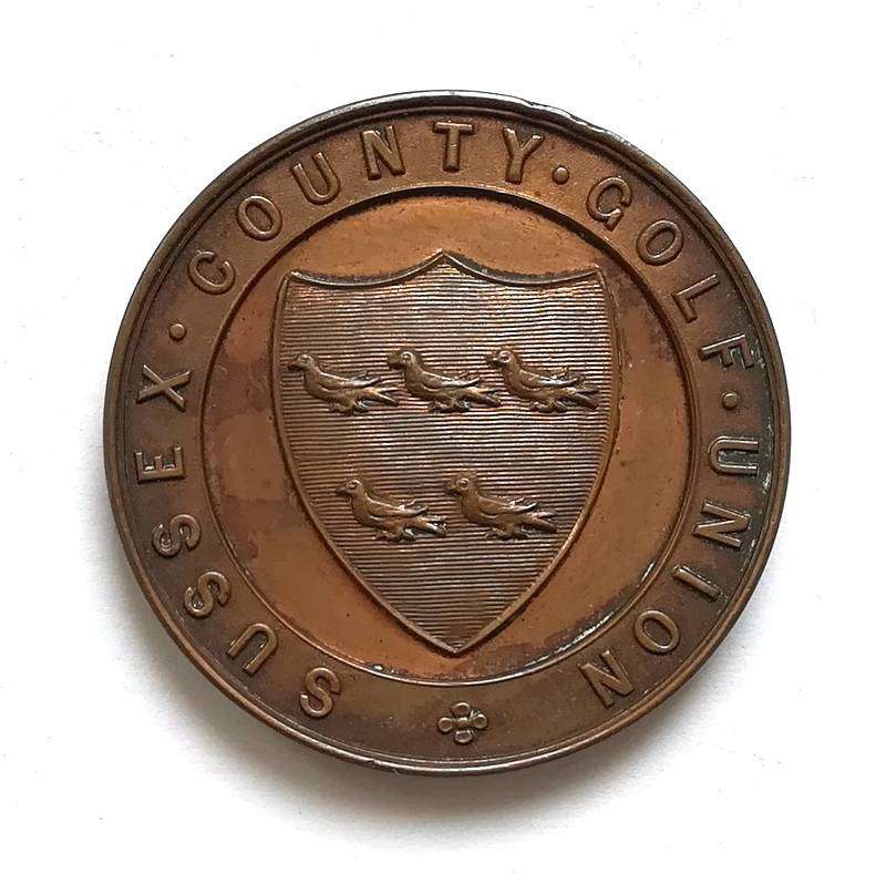 SUSSEX COUNTY GOLF UNION MEDALLION IN BOX 1912