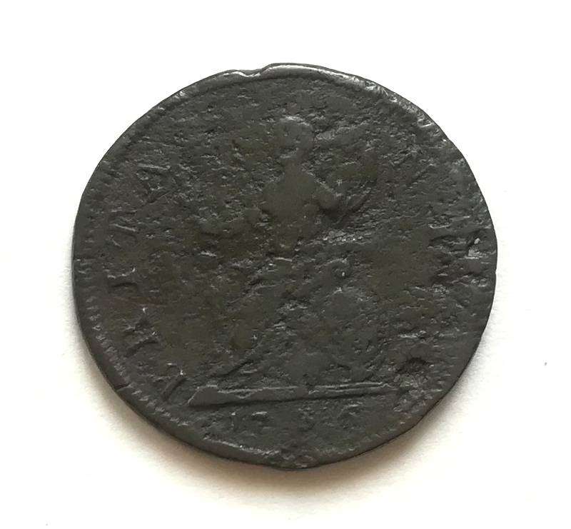 GREAT BRITAIN 1736 QUARTER PENNY