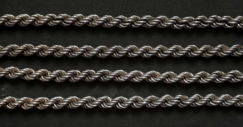 STERLING SILVER ROPE CHAIN 35.1 G 630X4MM