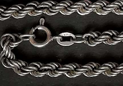 STERLING SILVER ROPE CHAIN 35.1 G 630X4MM