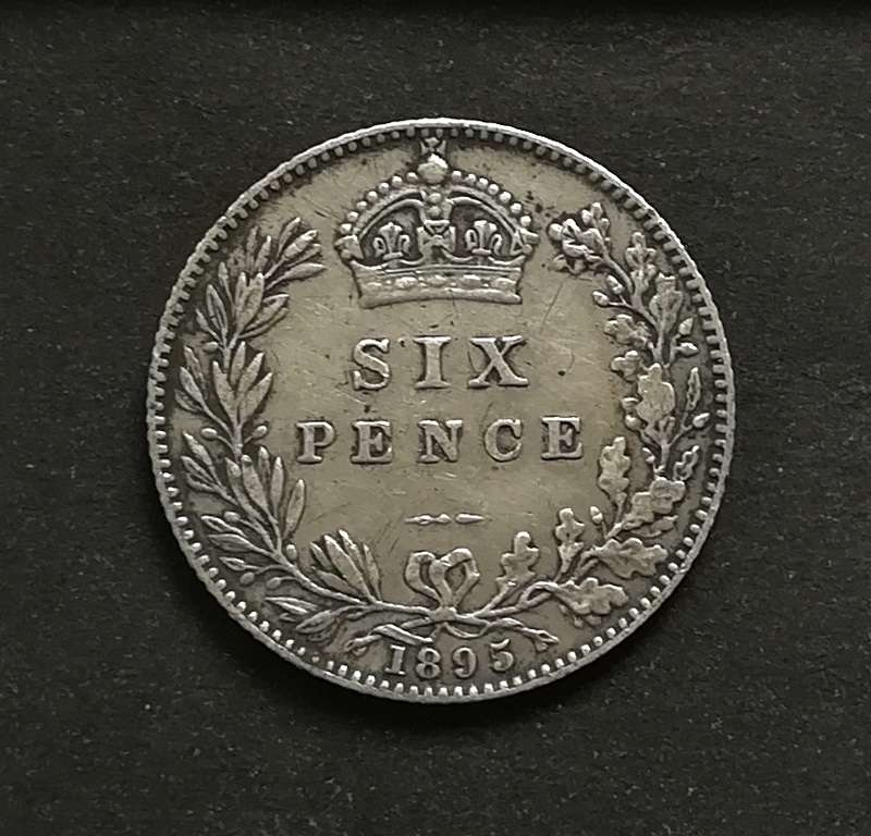 GREAT BRITAIN SILVER 1895 6 PENCE