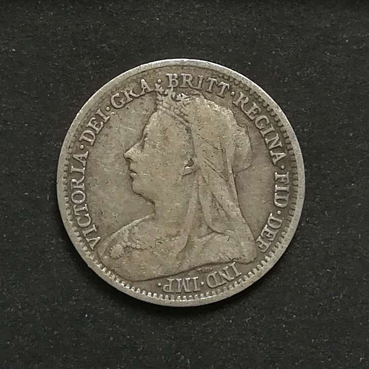 GREAT BRITAIN 1897 SILER 3 PENCE