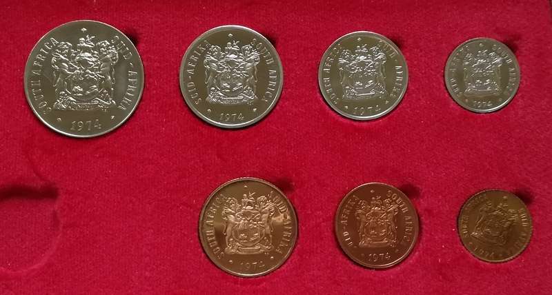 REPUBLIC 1974 S A M PROOF SET *NO 1 RAND* **NO GOLD**
