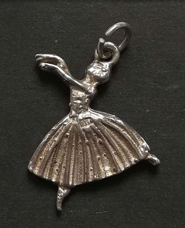 STERLING SILVER CHARM - BALLARINA 20X25MM 3.3 GRAMS