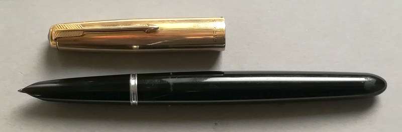 PARKER 51 FOUNTAIN PEN 1/10 12K ROLLED GOLD CAP *GOOD USED CONDITION*  SEE PHOTOS