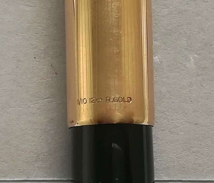 PARKER 51 FOUNTAIN PEN 1/10 12K ROLLED GOLD CAP *GOOD USED CONDITION*  SEE PHOTOS