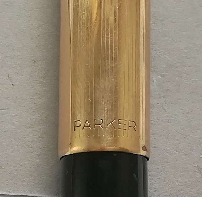 PARKER 51 FOUNTAIN PEN 1/10 12K ROLLED GOLD CAP *GOOD USED CONDITION*  SEE PHOTOS