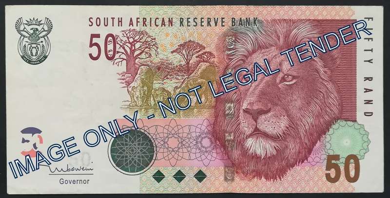 T MBOWENI 50 RAND NOTE