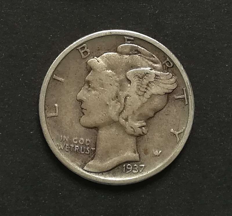 UNITED STATES 1937 SILVER DIME