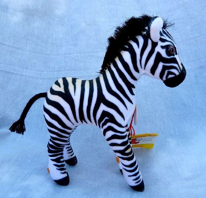 German original "Steiff" zebra, "For Ever You"..Fuer Immer Dein