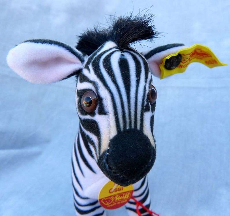 German original "Steiff" zebra, "For Ever You"..Fuer Immer Dein