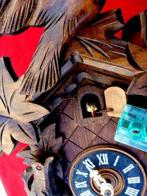 CUCKOO CLOCK. GORGEOUS HANDMADE VINTAGE FOREST CLOCK,MADE IN GERMANY