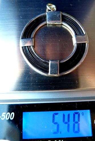 Sterling Silver and Elephant Hair Pendant