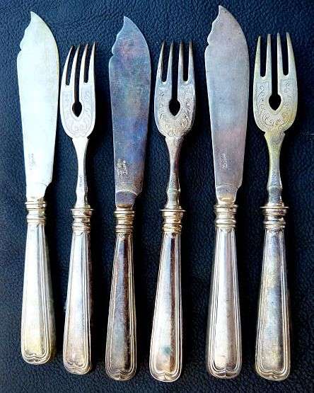 ANTIQUE FISH CUTLERY.800. G. BOKMANN. 335 GR