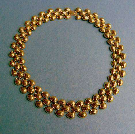 Vintage European 835 Silver, Goldplated Necklace/Choker from the 50th