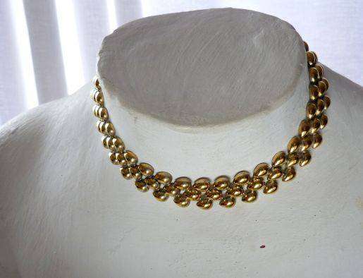 Vintage European 835 Silver, Goldplated Necklace/Choker from the 50th
