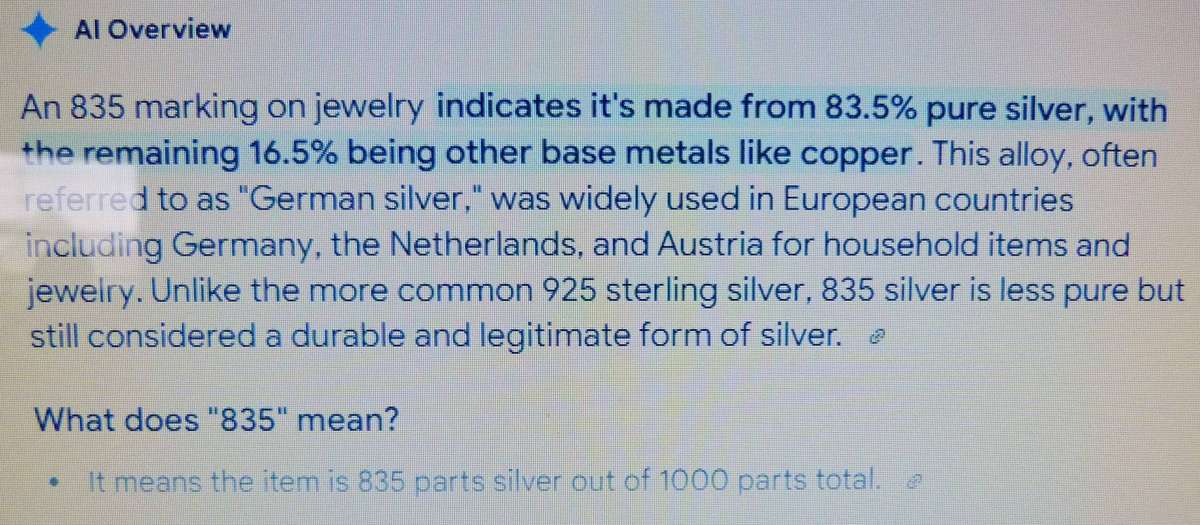 Vintage European 835 Silver, Goldplated Necklace/Choker from the 50th