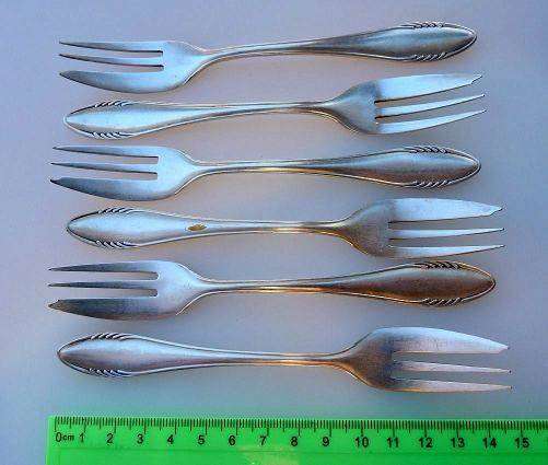SET OF SIX ANTIQUE CAKE FORKS