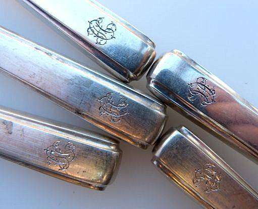 ANTIQUE PICKLE FORKS WITH MONOGRAMs. 800