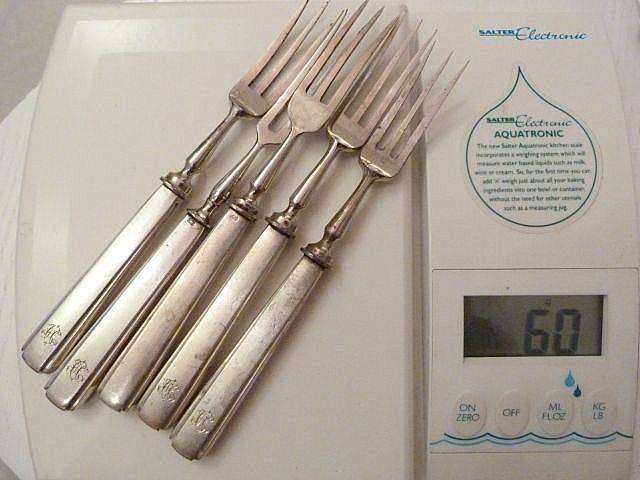 ANTIQUE PICKLE FORKS WITH MONOGRAMs. 800