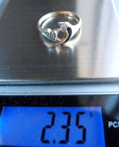 VINTAGE RING WITH DOLPHIN. STERLING SILVER. UNUSED