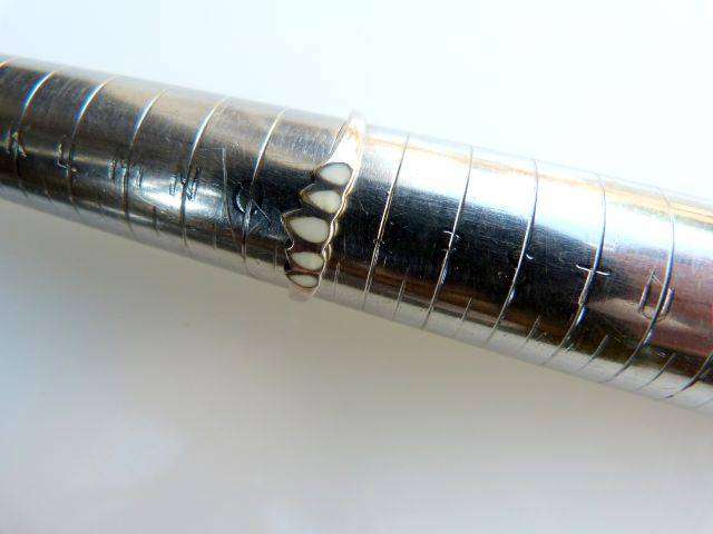 VINTAGE STERLING SILVER RING WITH BONE. UNUSED