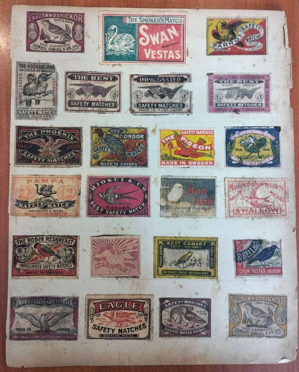 OLD MATCH BOX LABELS