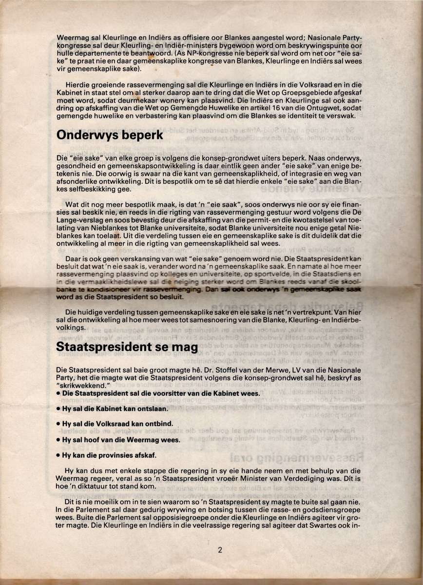 SOUTH AFRICA (1983 Referendum)