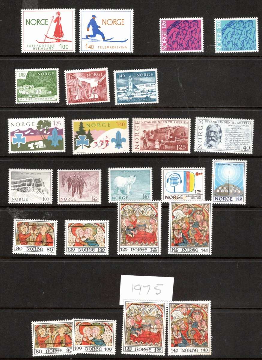 NORWAY (3 Pages) 1974, 1975, 1977 and 1978