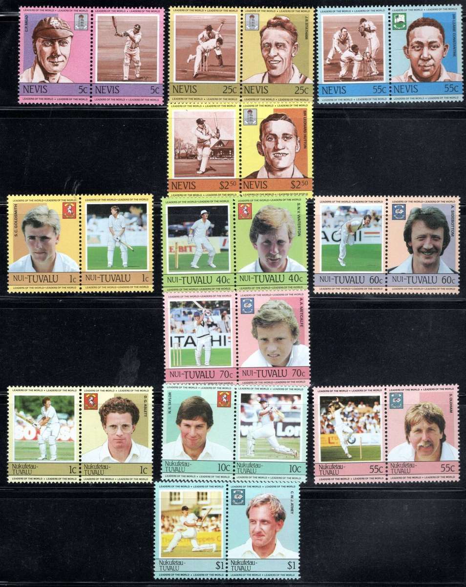 ST VINCENT / NEVIS / TUVALU (Cricket) - 3 Pages