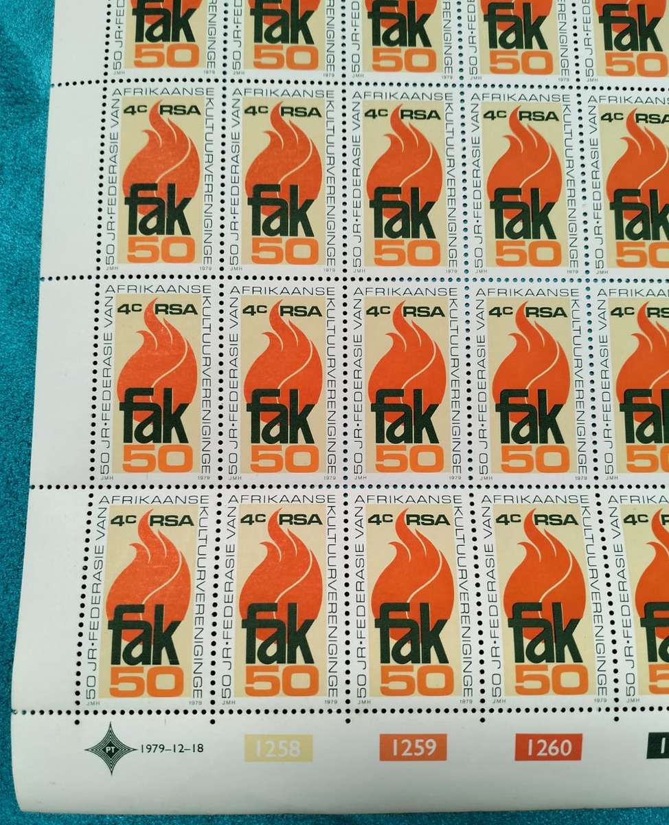 SOUTH AFRICA (1979 FAK) COMPLETE SHEET