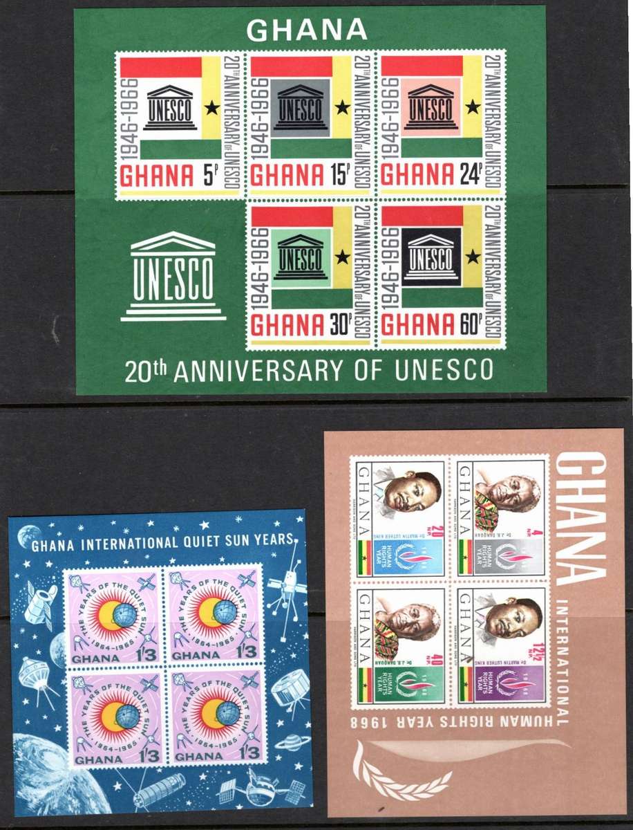 GHANA (6 x Miniature sheets)