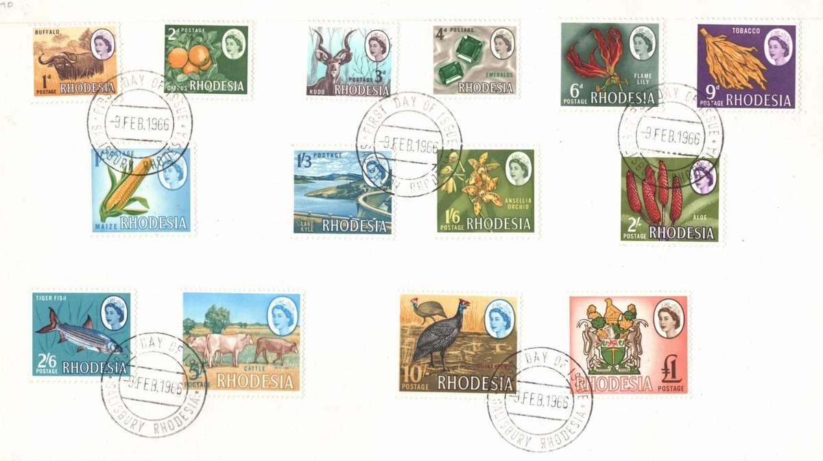 RHODESIA (1966 Definative FDC)
