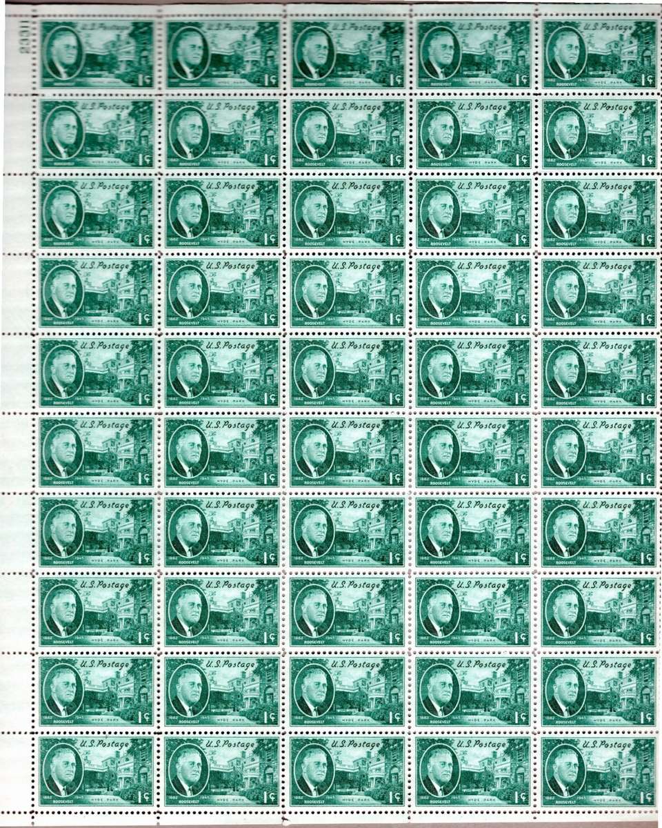 USA (1945 PRESIDENT ROOSEVELT - FULL SHEET)