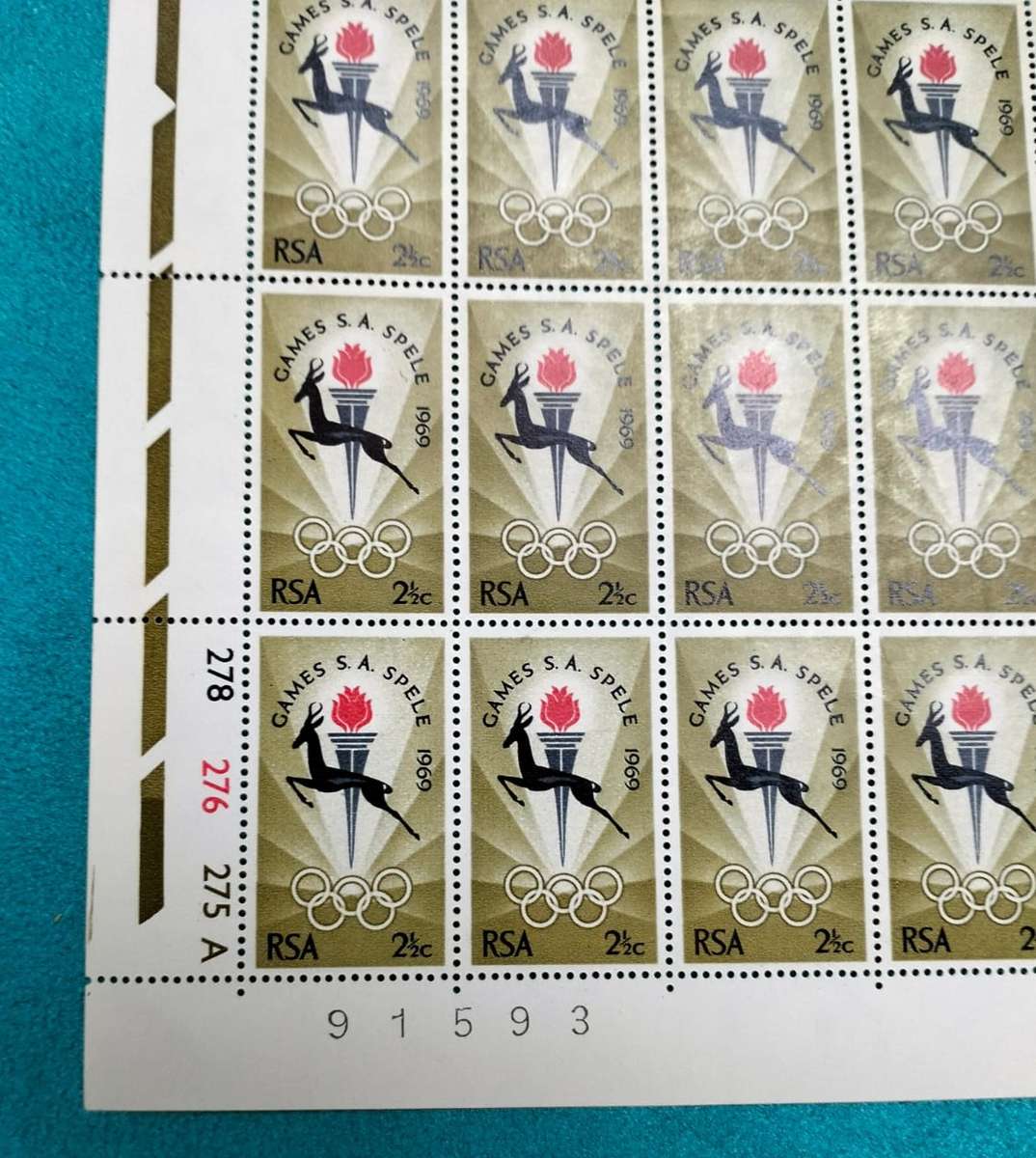 SOUTH AFRICA (1969 SA GAMES) FULL SHEET