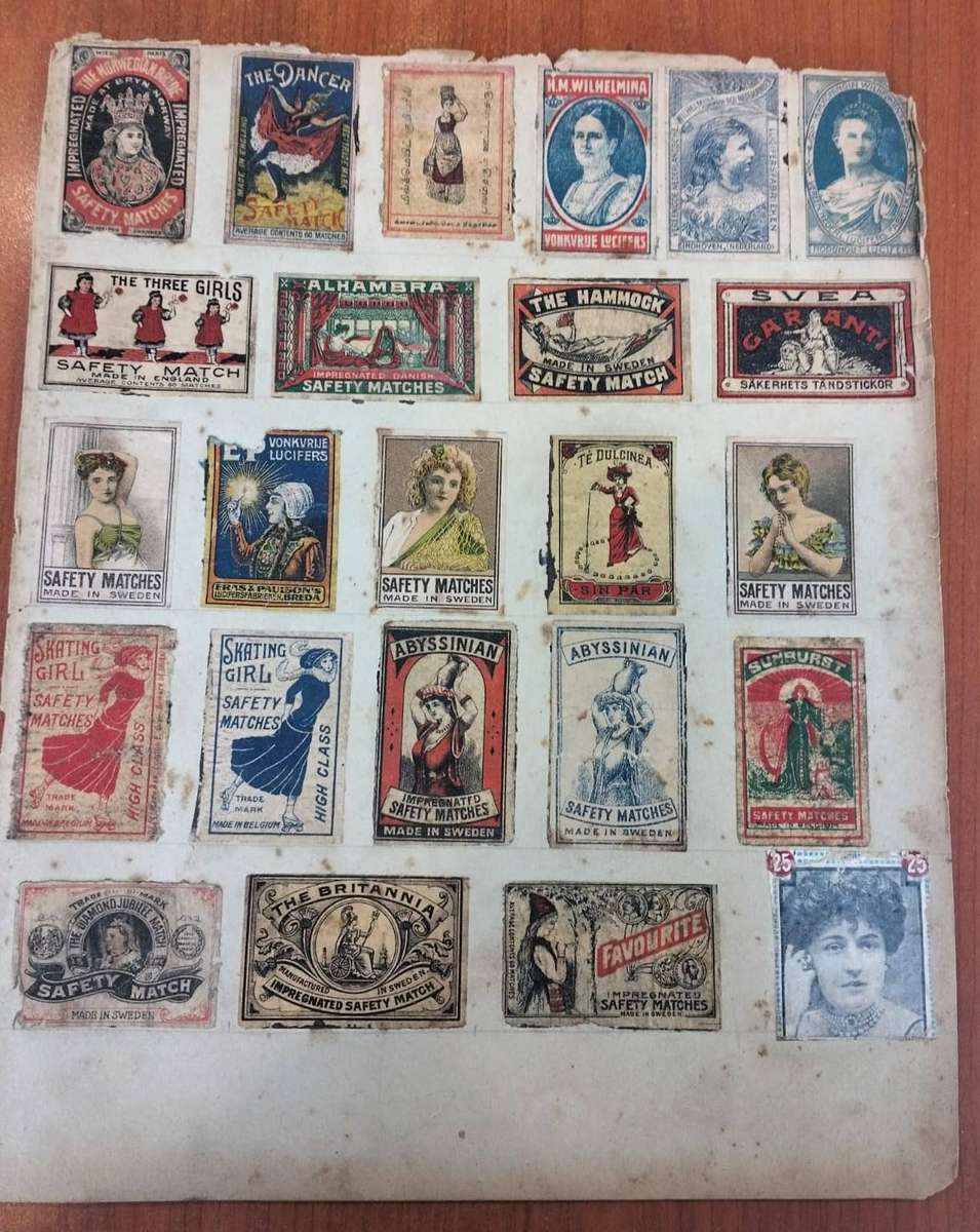 OLD MATCH BOX LABELS