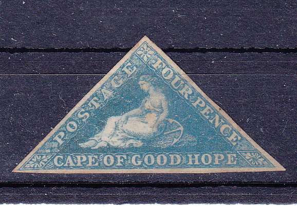 CAPE OF GOOD HOPE TRIANGULAR  1853  SG 4 UNUSED  "IVORY HEAD"   CV R55000