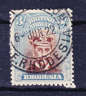 RHODESIA BSAC  1918 ADMIRALS USED DIE 111B PERF 14   SG 274c    VERY SCARCE   CV R8400