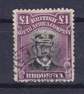 RHODESIA BSAC  1918 ADMIRALS USED DIE 111B PERF 14   SG 278    VERY SCARCE   CV R16800