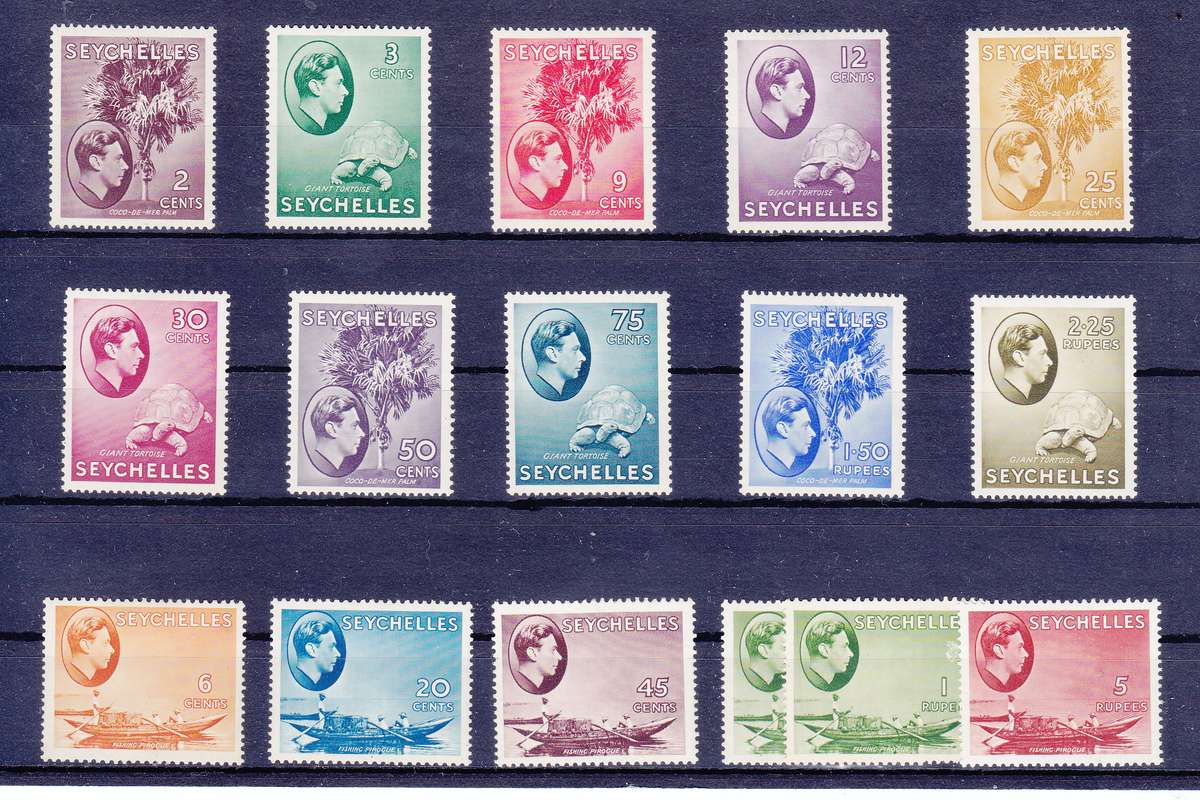 SEYCHELLES KG V1 1938 DEFINITIVES  MM ALMOST ALL THE SCARCE VALUES  CV R12500