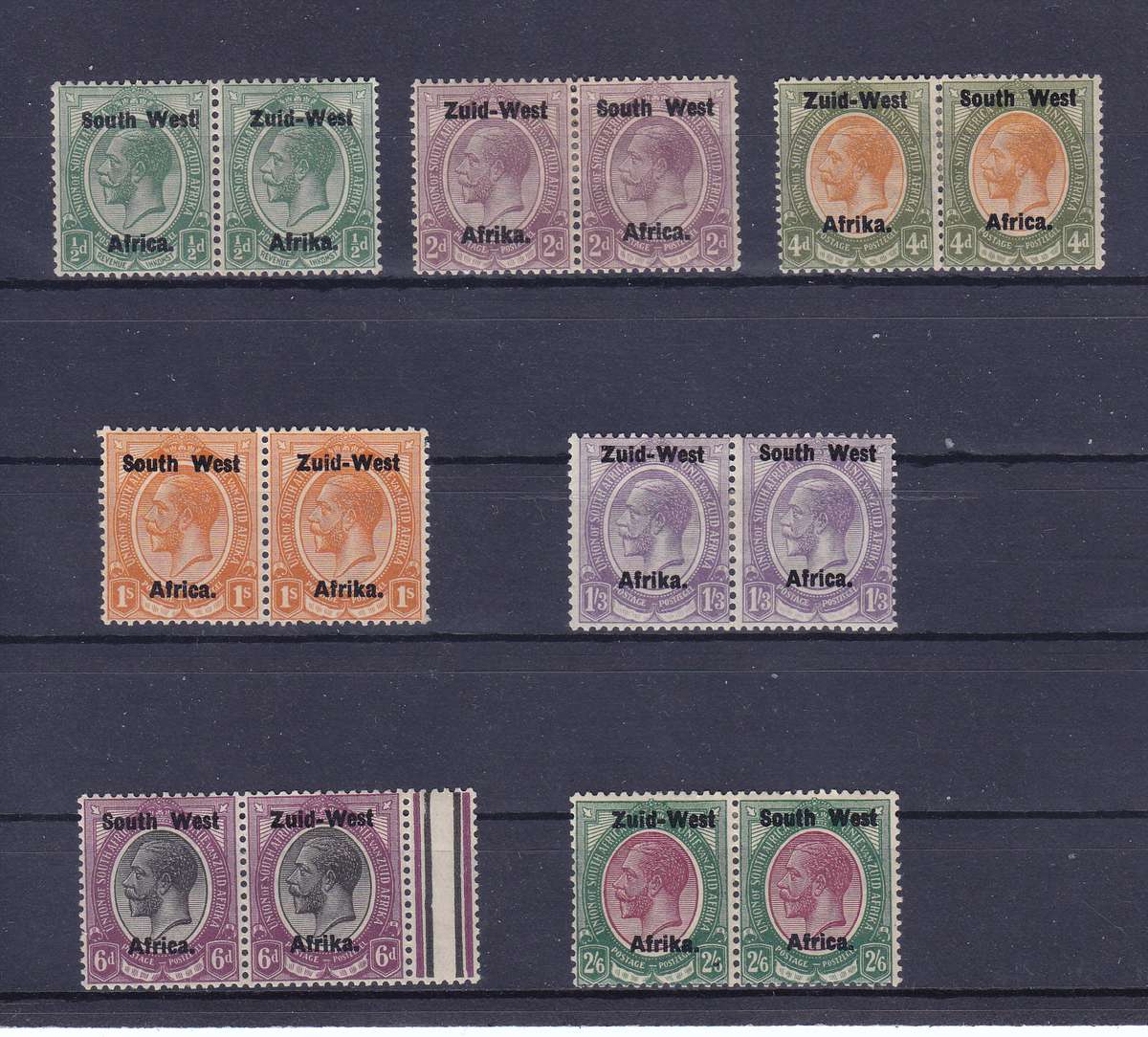 SWA 1923 LITHO OVERPRINT SET SACC 1L-9L  VERY SCARCE LMM  CV R14400
