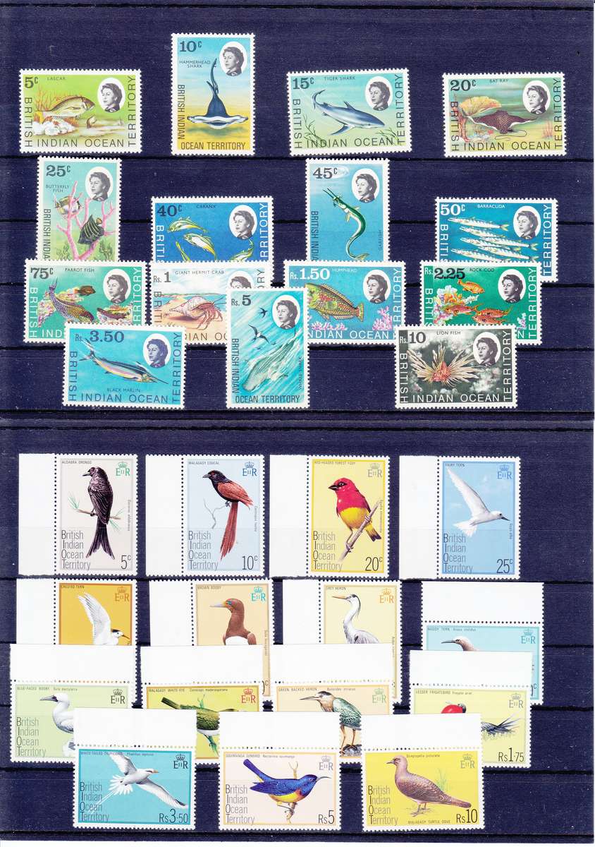 BRITISH INDIAN OCEAN TERRITORY SECOND AND THIRD DEFINITIVES SELECTION CV R 2000