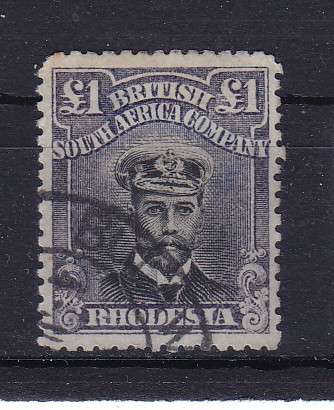 RHODESIA BSAC ADMIRALS DIE 111A PERF 14 SG 255r  USED,  VERY SCARCE,  CV R19000